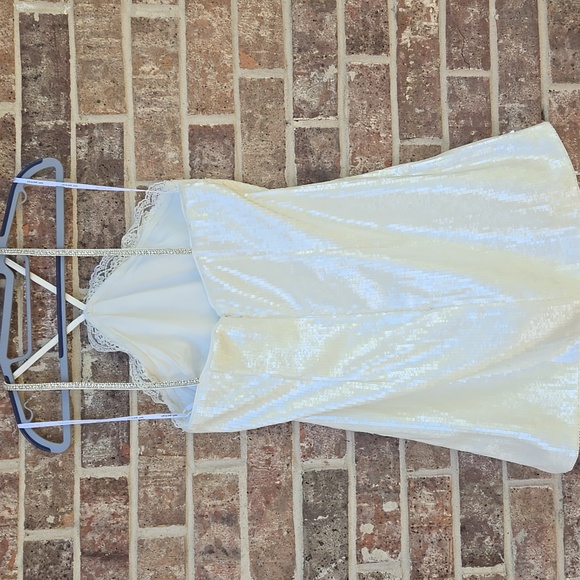 Self-Portrait Sequin Halter Mini Dress Size 8 Nwt - Picture 11 of 12